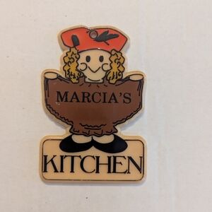 Vintage Marcia's Kitchen Magnet 1984 Bromac Refrigerator‎ Magnet Blonde Chef